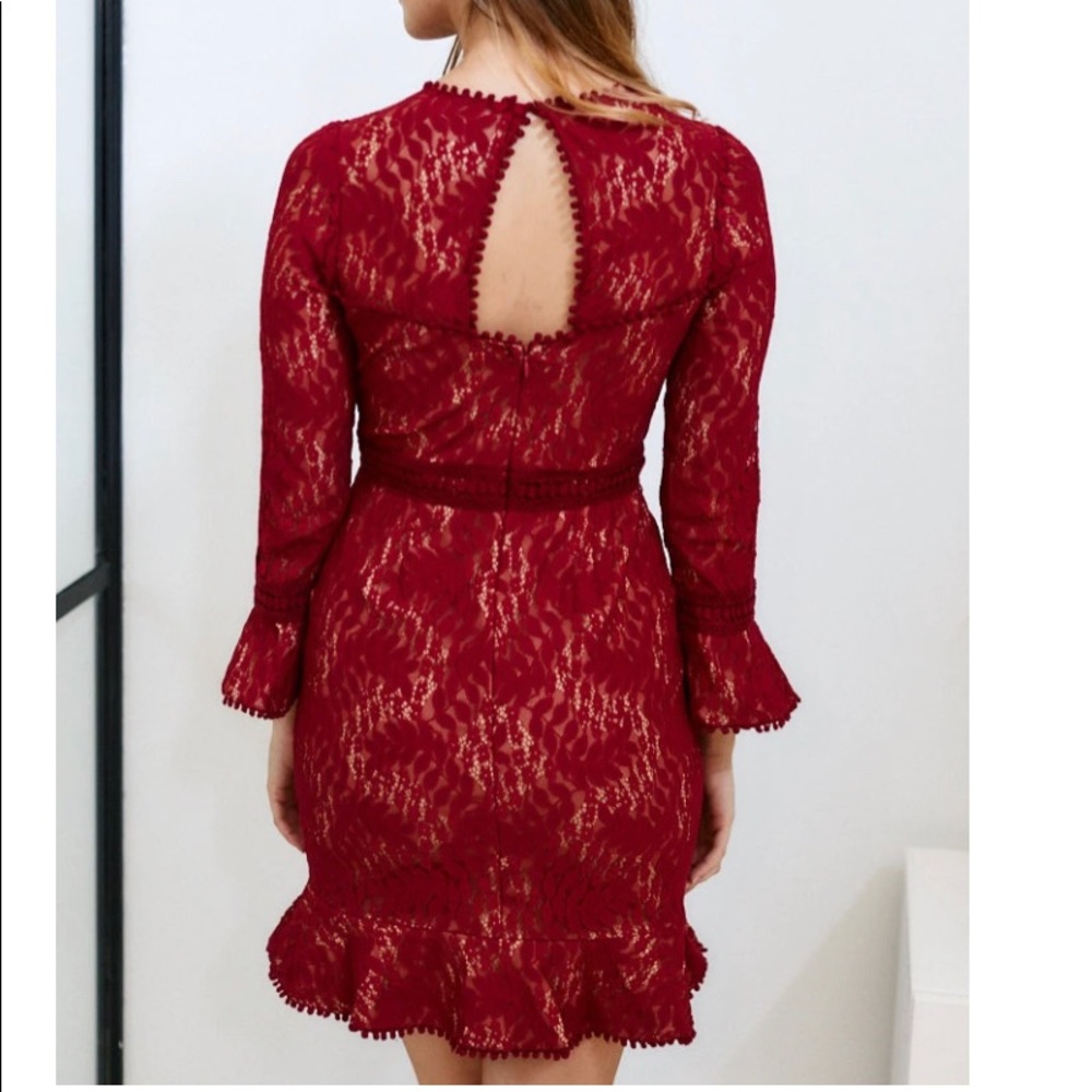 Red Lace Dress - Picture 3 of 3